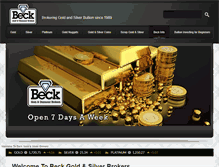 Tablet Screenshot of beckgold.com